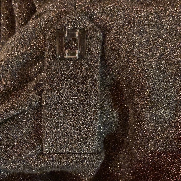 Talbots Long Sleeve Metallic Cowl-Neck Top - Picture 3 of 4